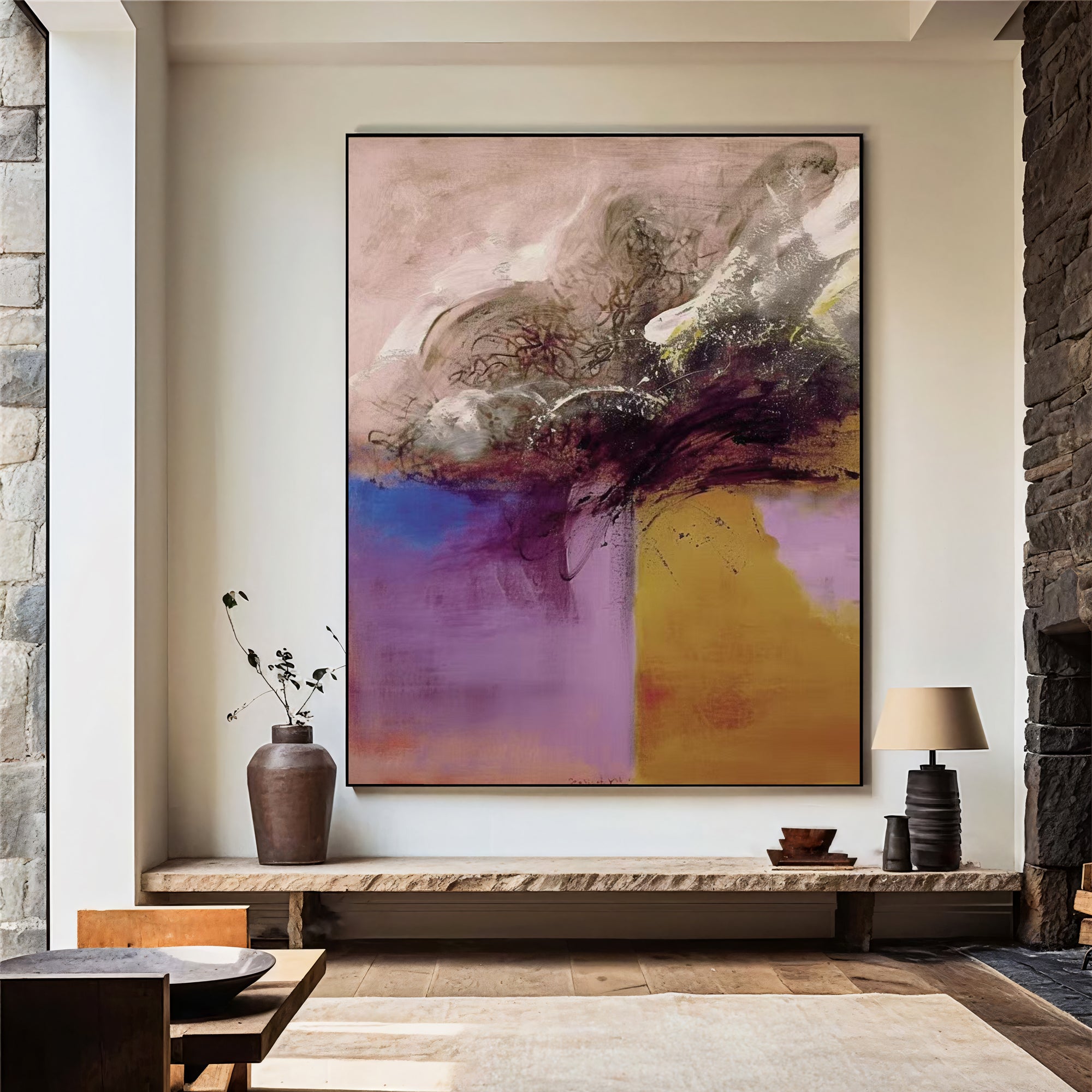 Textured Colorful Abstraction | Violet Hues