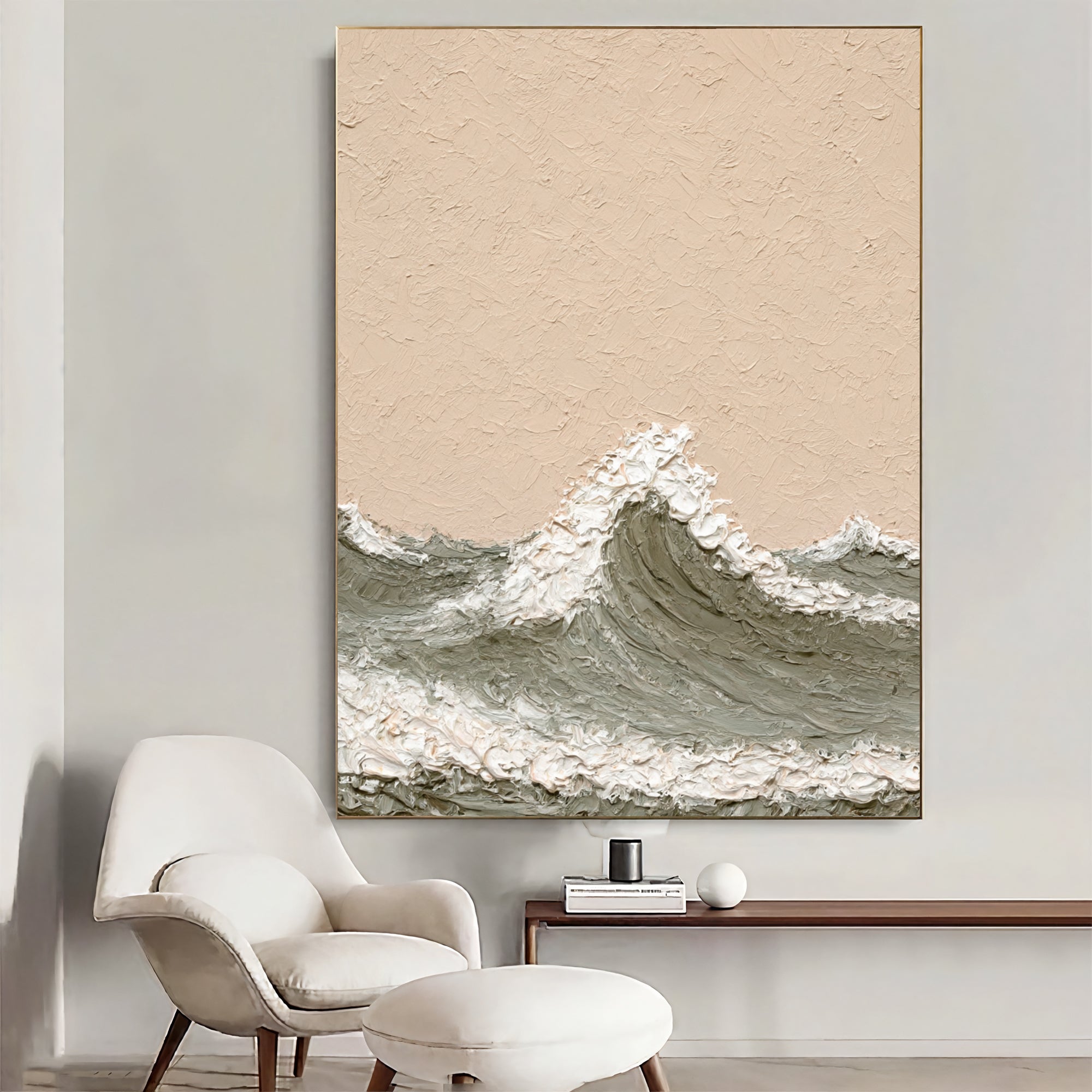 Textured Beige Swells | Ocean Crests