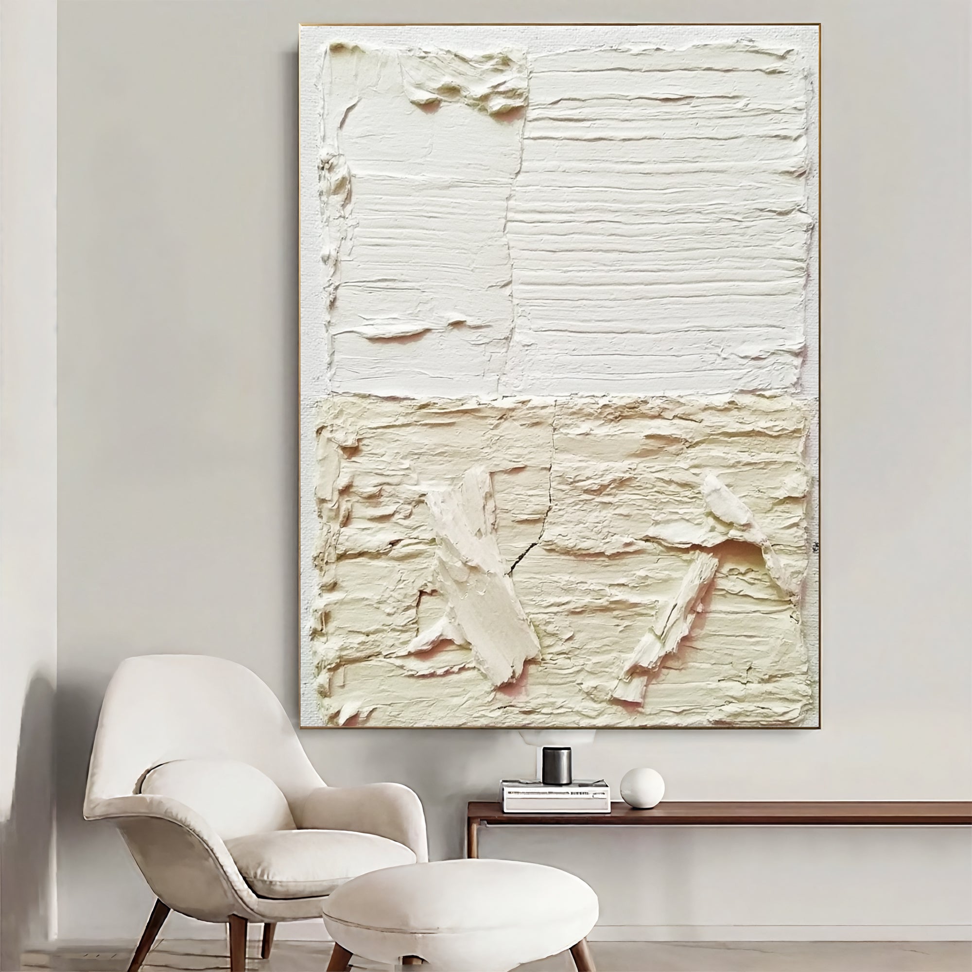 Textured Cream Layers | Ivory Hues