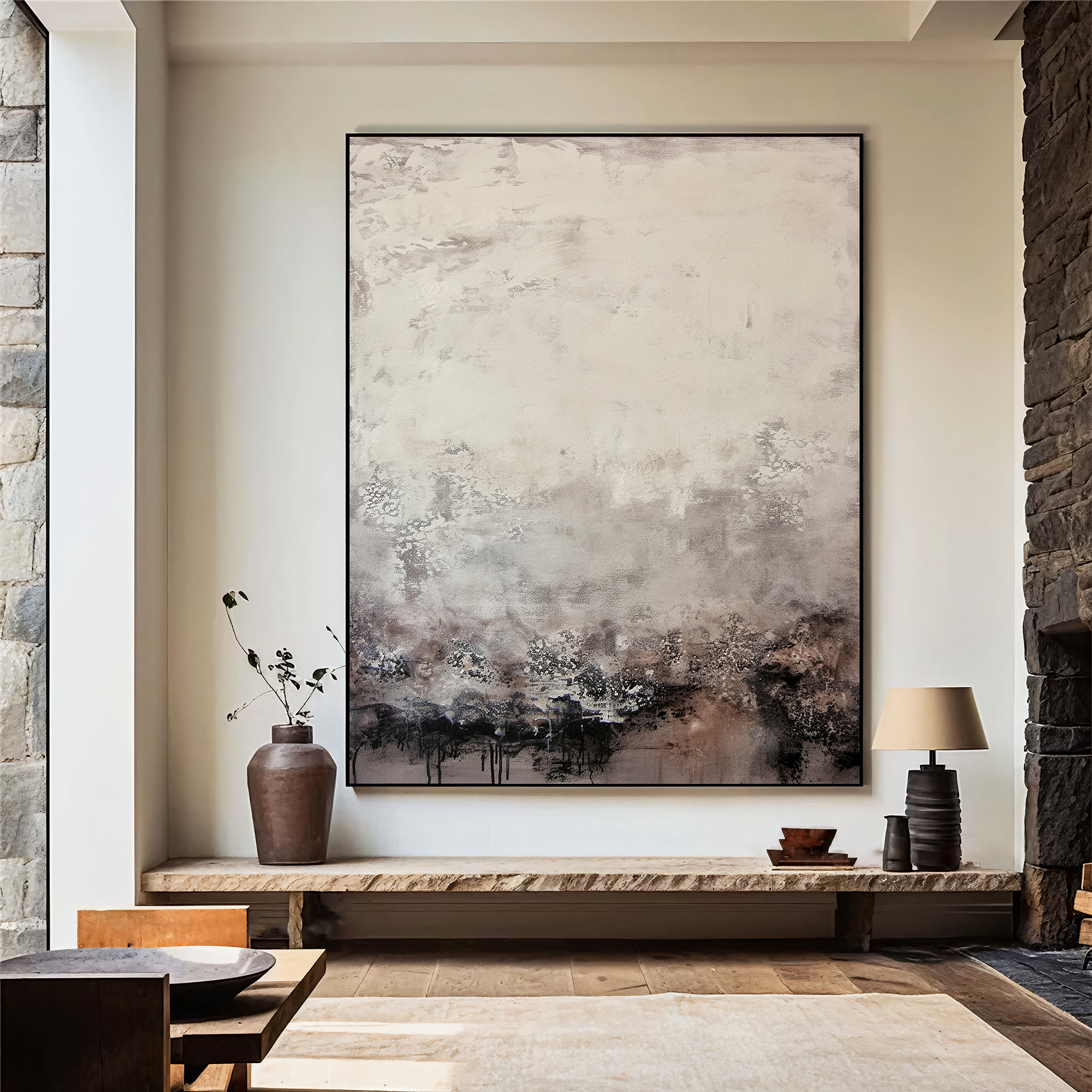 Textured Misty Sophistication | Grey Beige