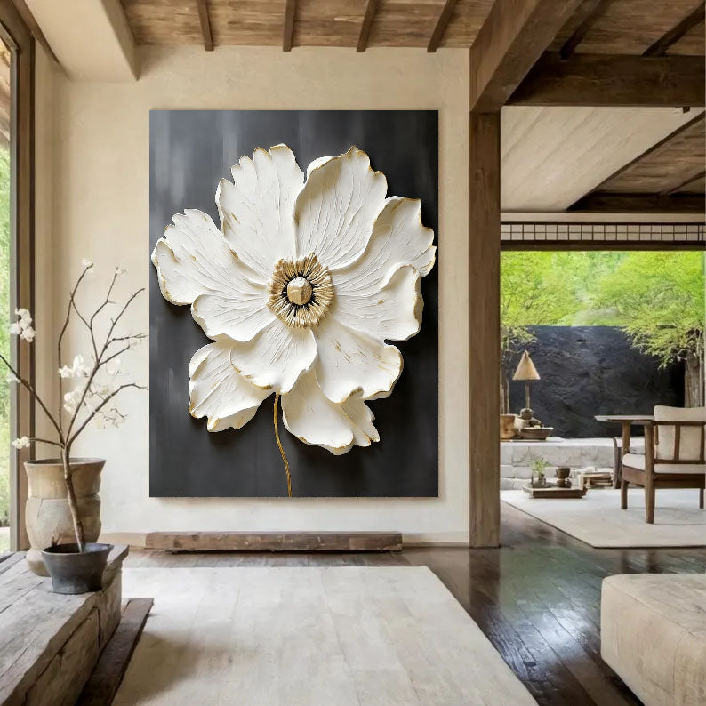 Sculpted Petal Elegance | Gilded Bloom