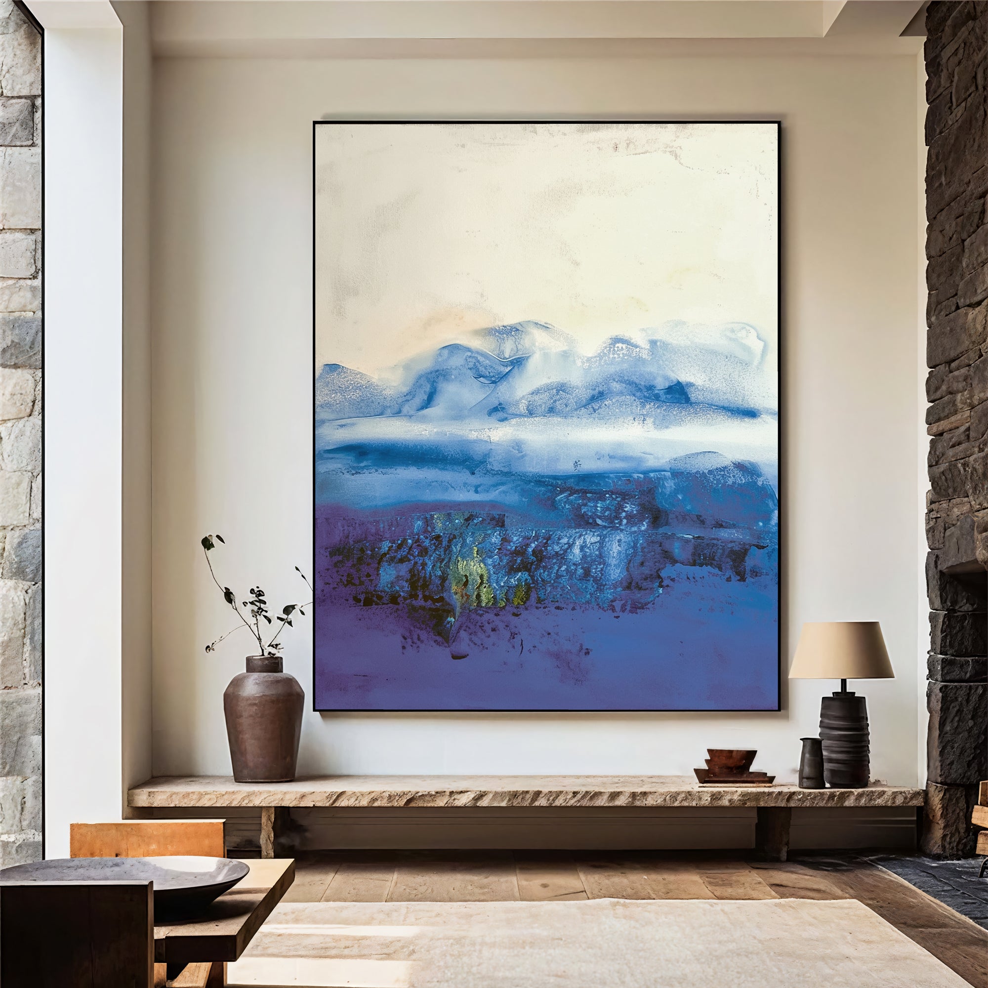 Textured Azure Sophistication | Blue Purple