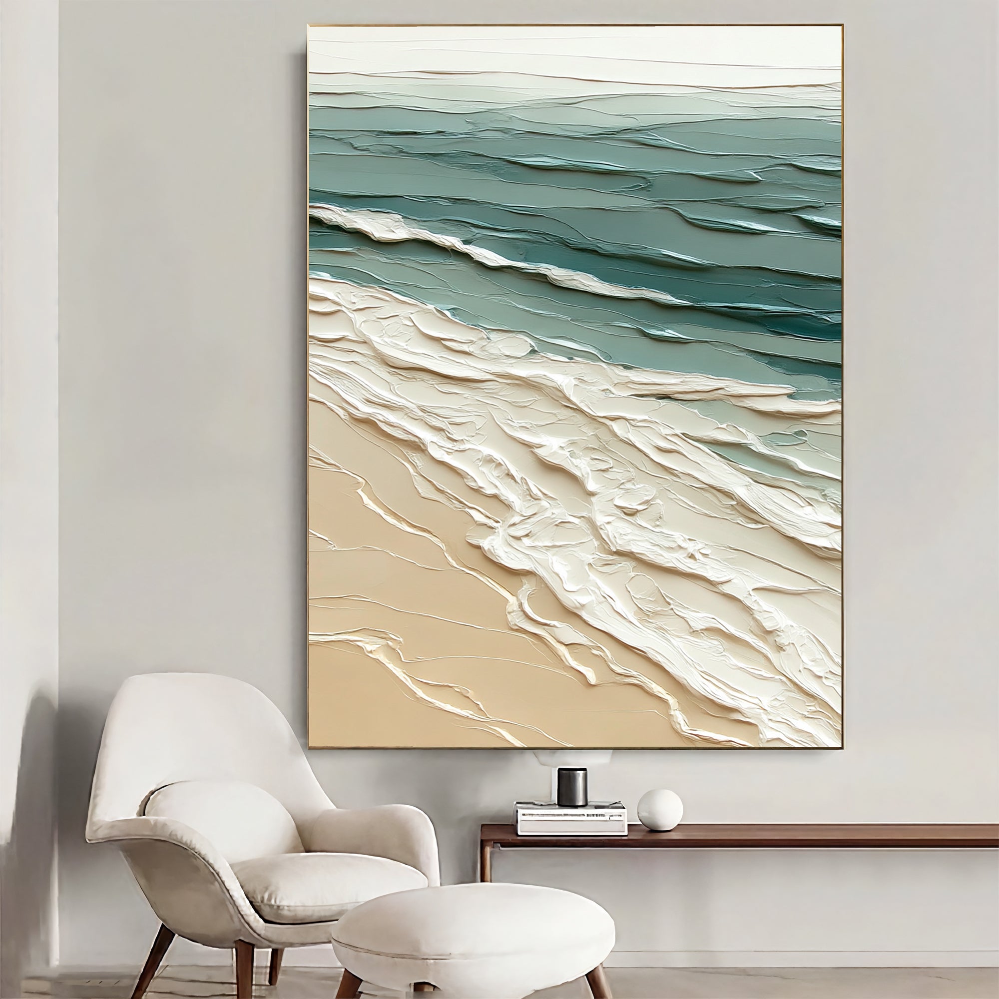 Textured Coastal Ripples | Sandy Foam