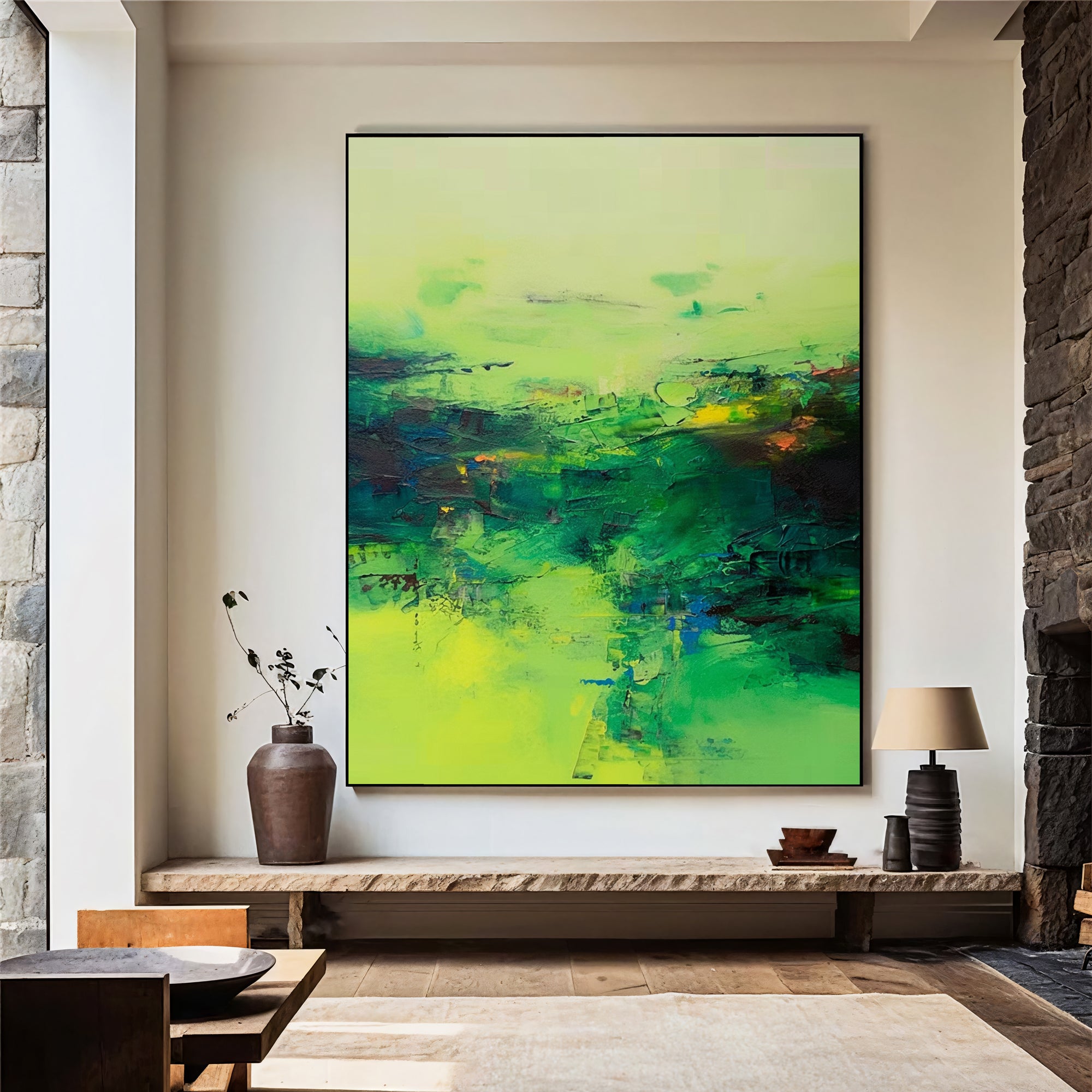 Textured Green Vibrance | Green Yellow