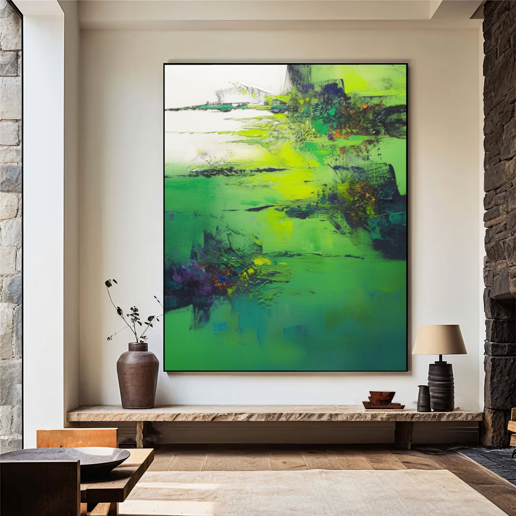 Textured Viridian Opulence | Green Citrine