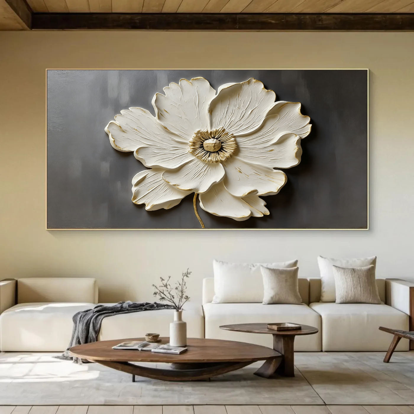Relief Floral Opulence | Gilded Bloom
