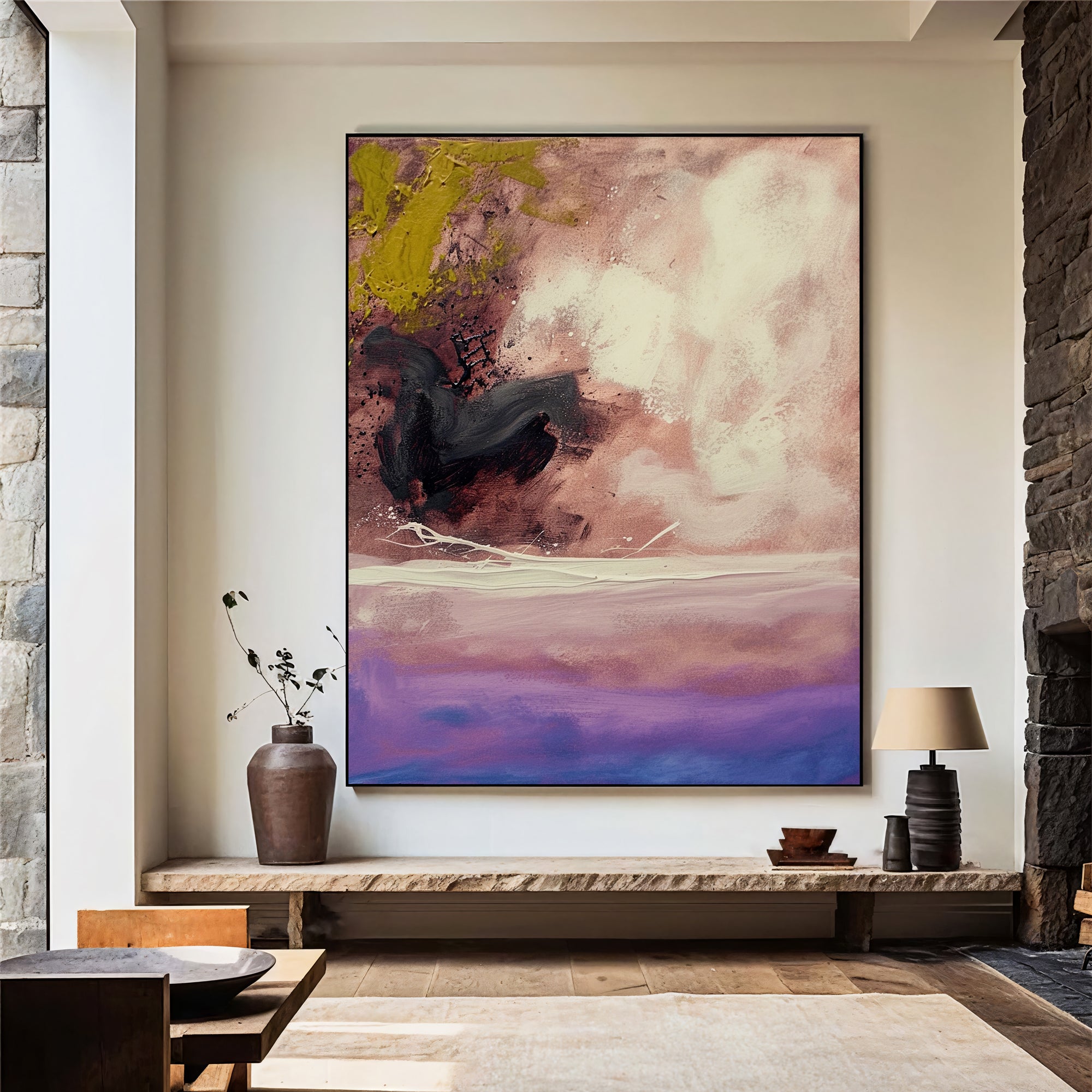 Textured Violet Vibrance | Purple Yellow