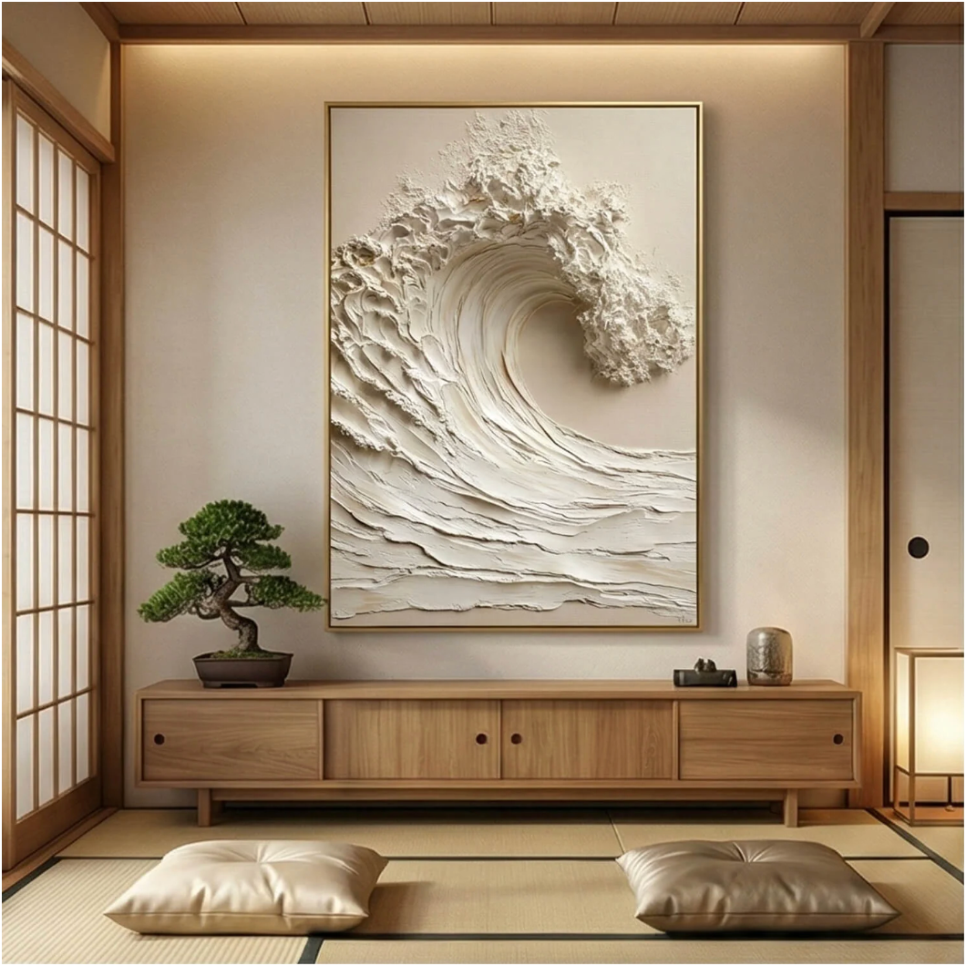 Textured & Impasto Art｜Ocean Wave Reverie