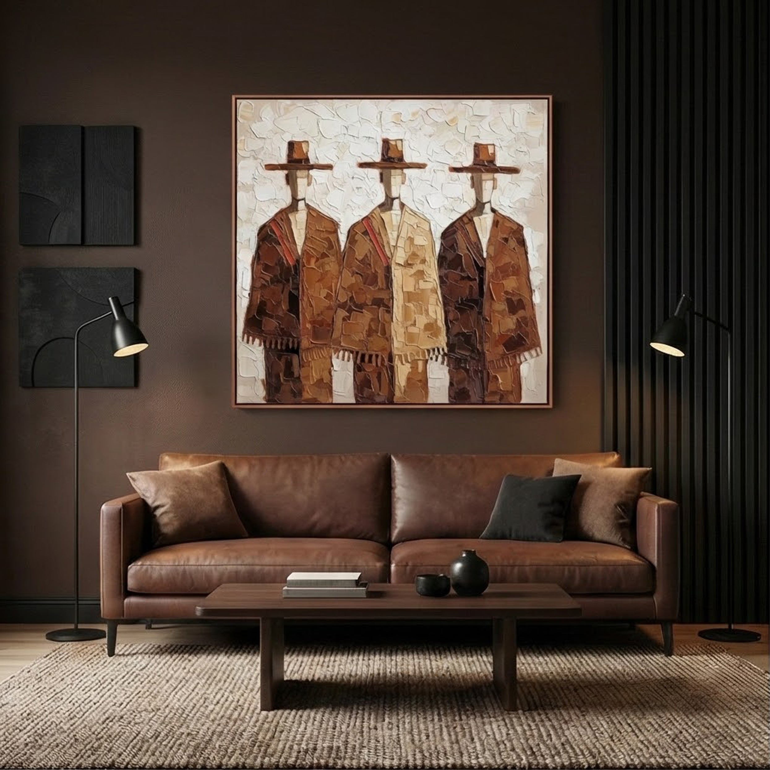 Textured Rustic Trio | Hat Silhouettes