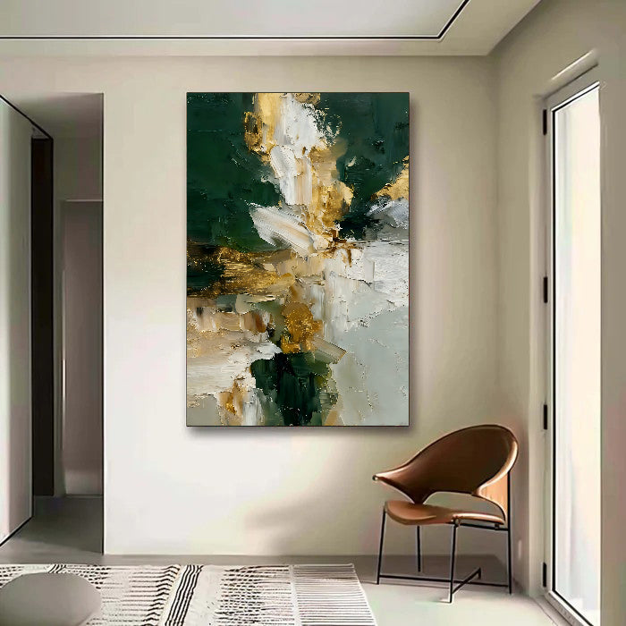 Textured Floral Emerald | Gilded Bloom