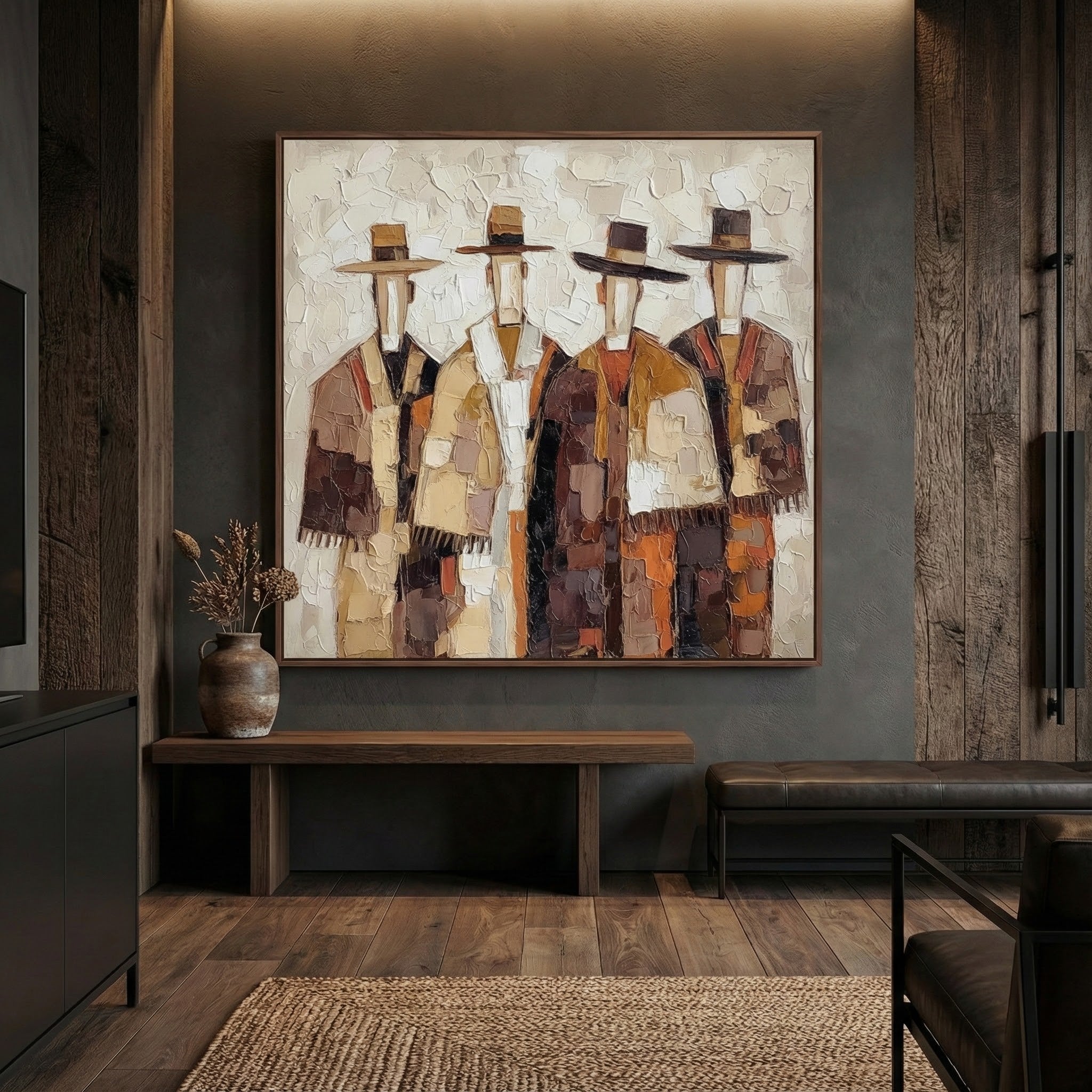 Textured Earthy Quartet | Hat Silhouettes