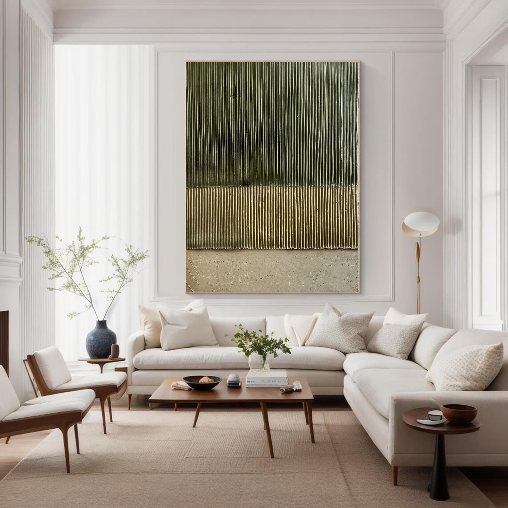 Textured Tiered Elegance | Olive Gold