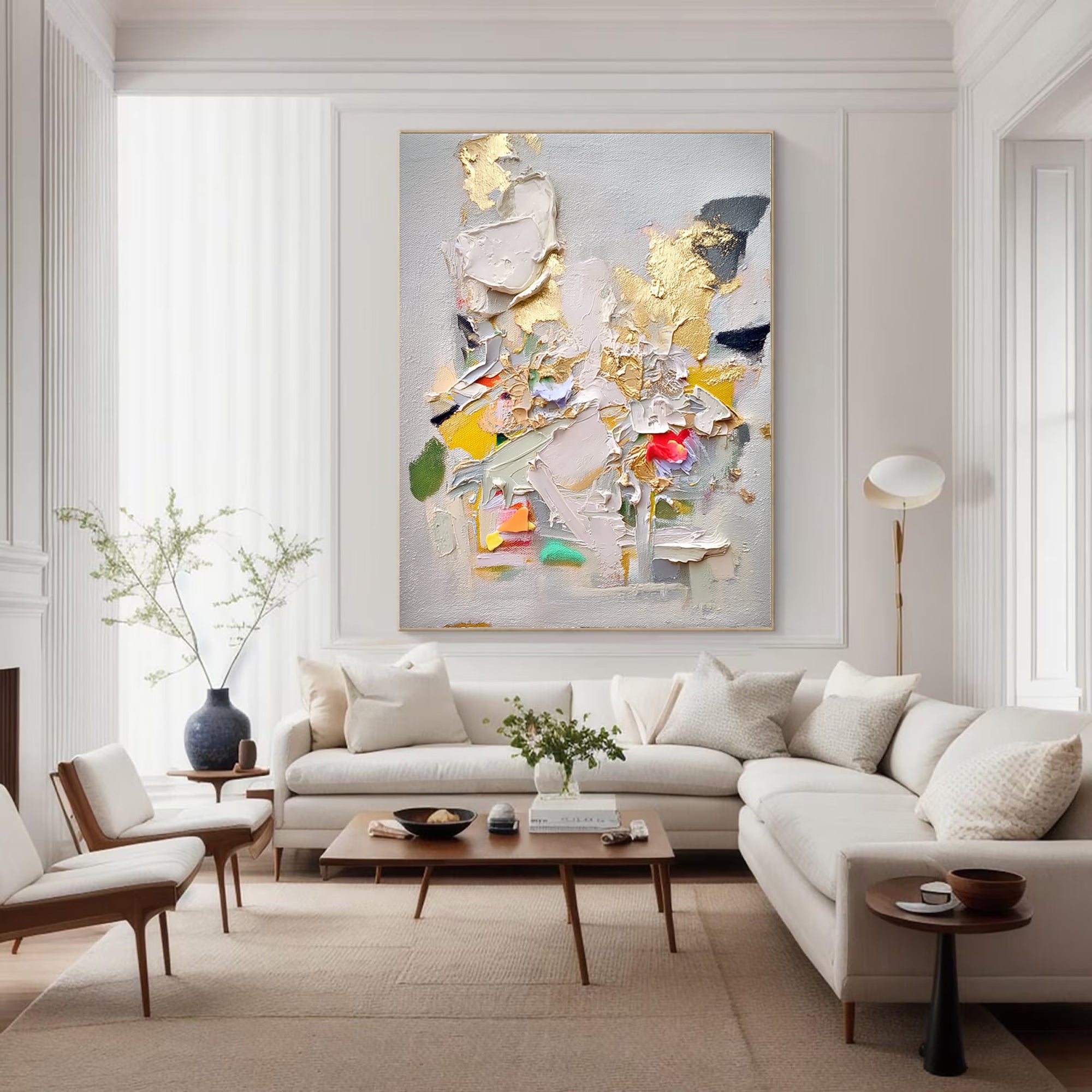 Textured Gilded Opulence | Vibrant Swirls