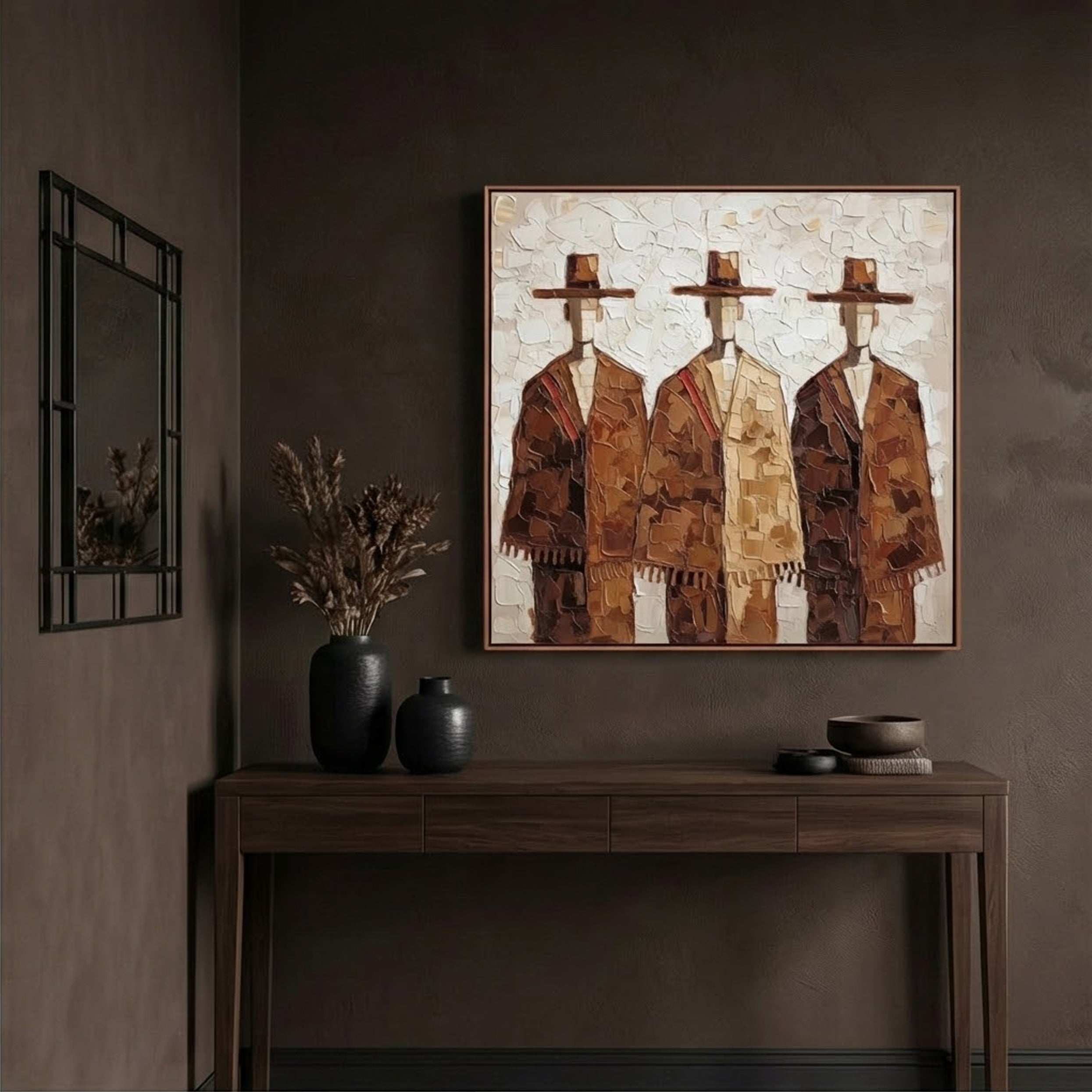 Textured Rustic Trio | Hat Silhouettes