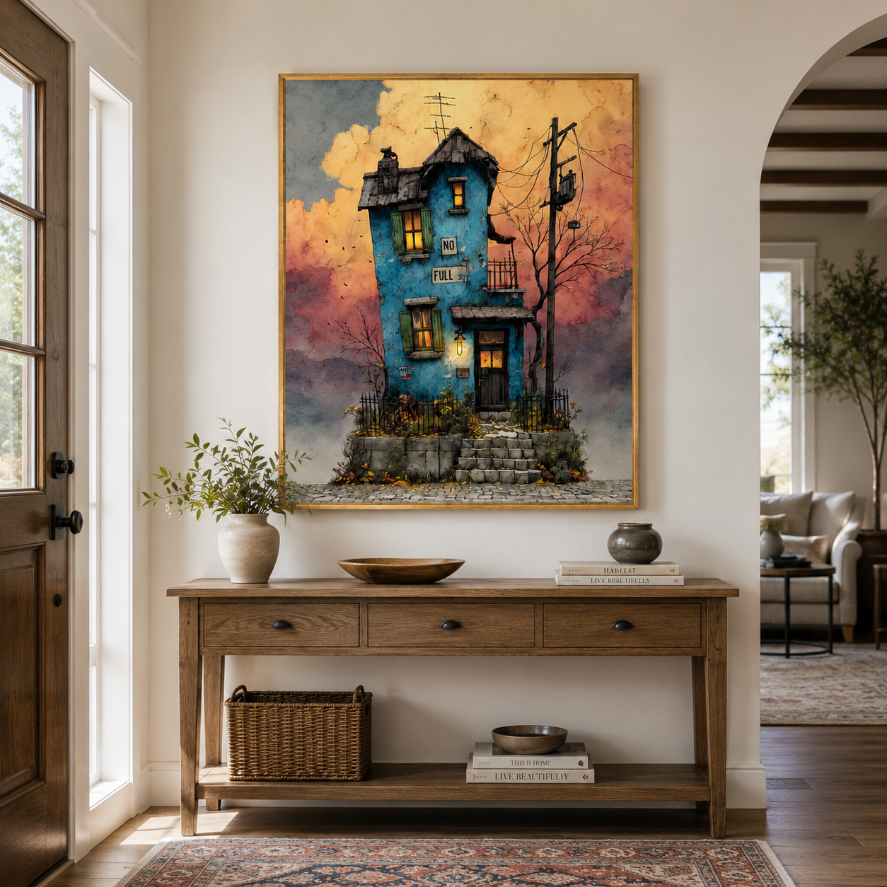 Whimsical Blue House | Nostalgic Charm
