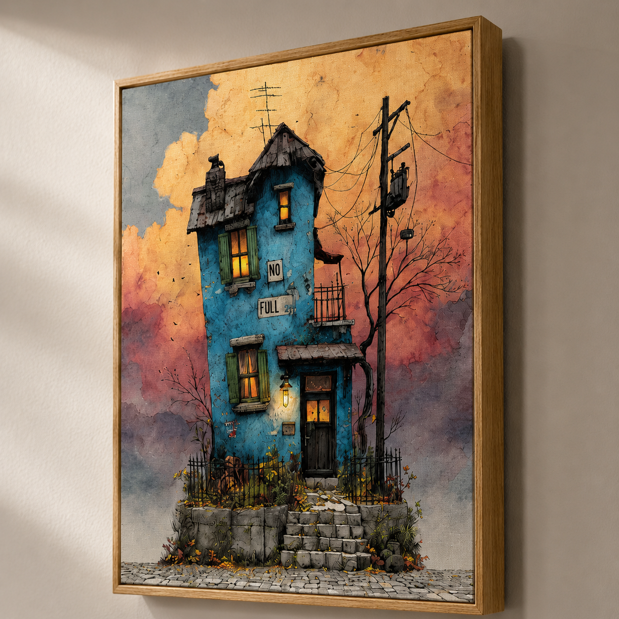 Whimsical Blue House | Nostalgic Charm