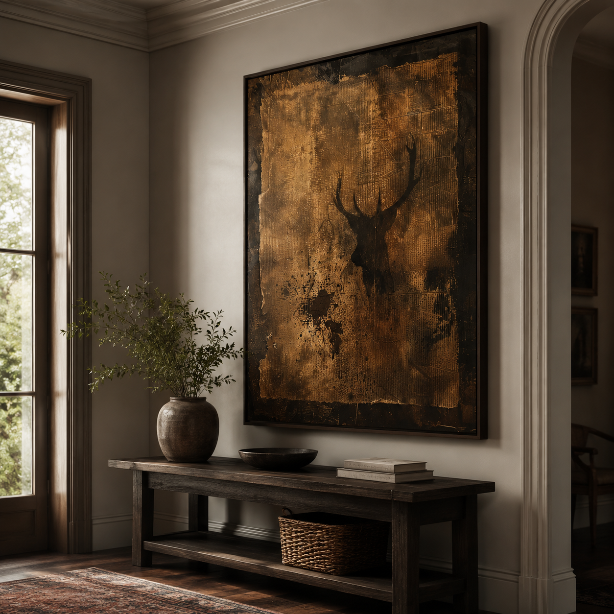 Textured Stag Art | Opulent Charm