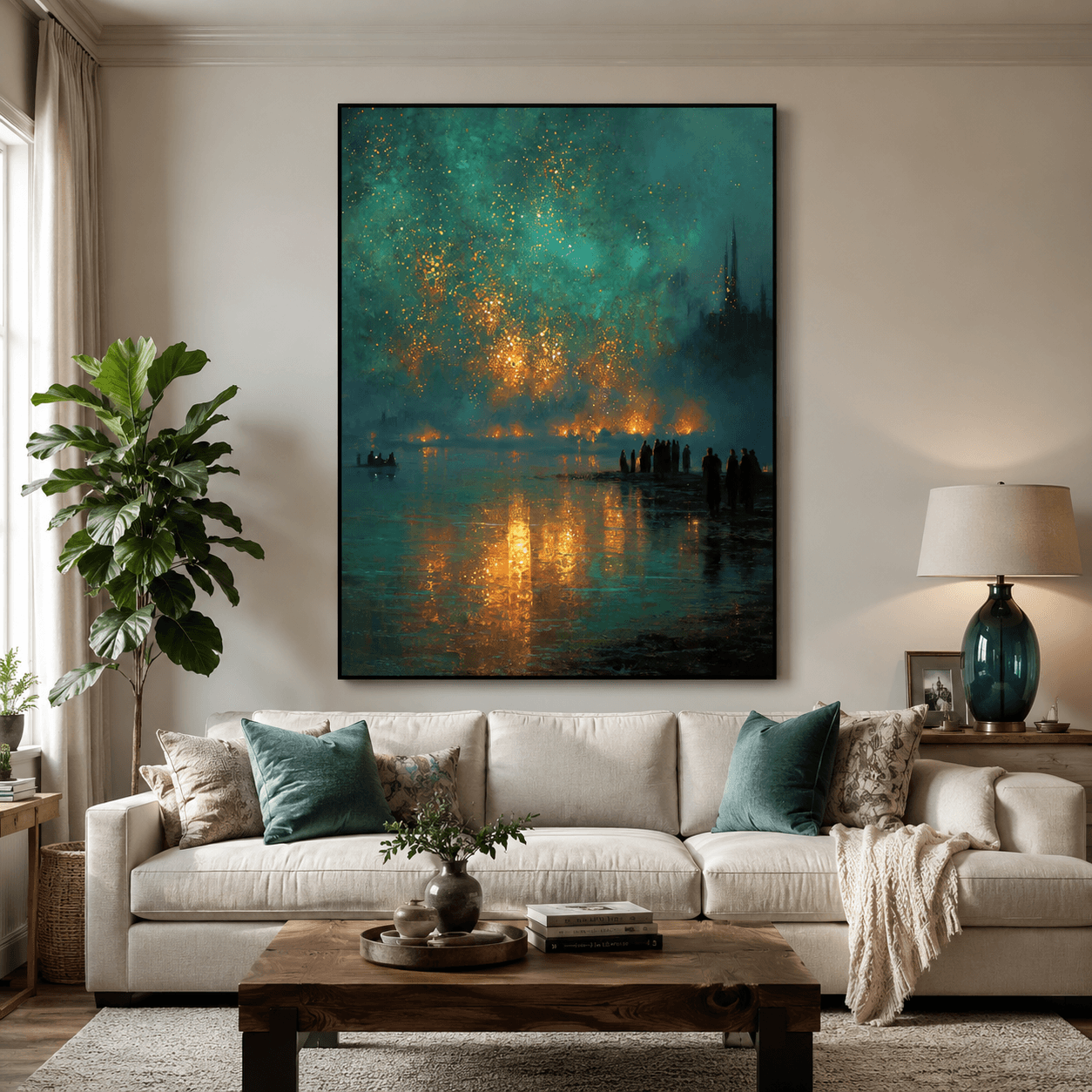 Textured Nocturnal Art | Glowing Depth