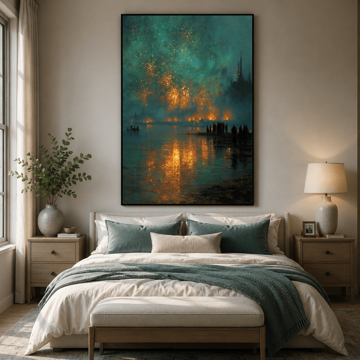 Textured Nocturnal Art | Glowing Depth