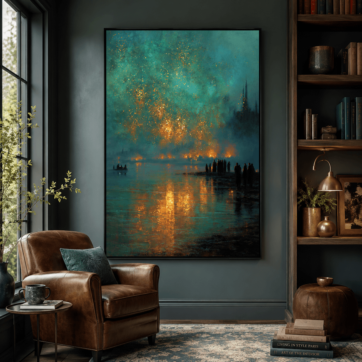Textured Nocturnal Art | Glowing Depth