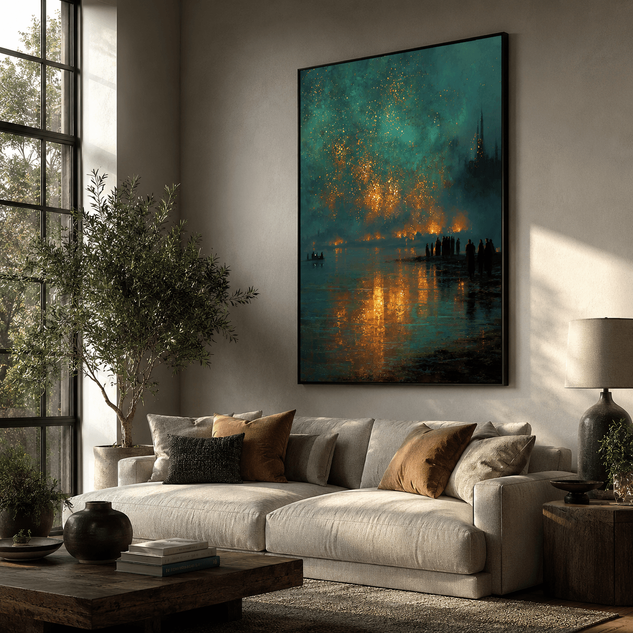 Textured Nocturnal Art | Glowing Depth
