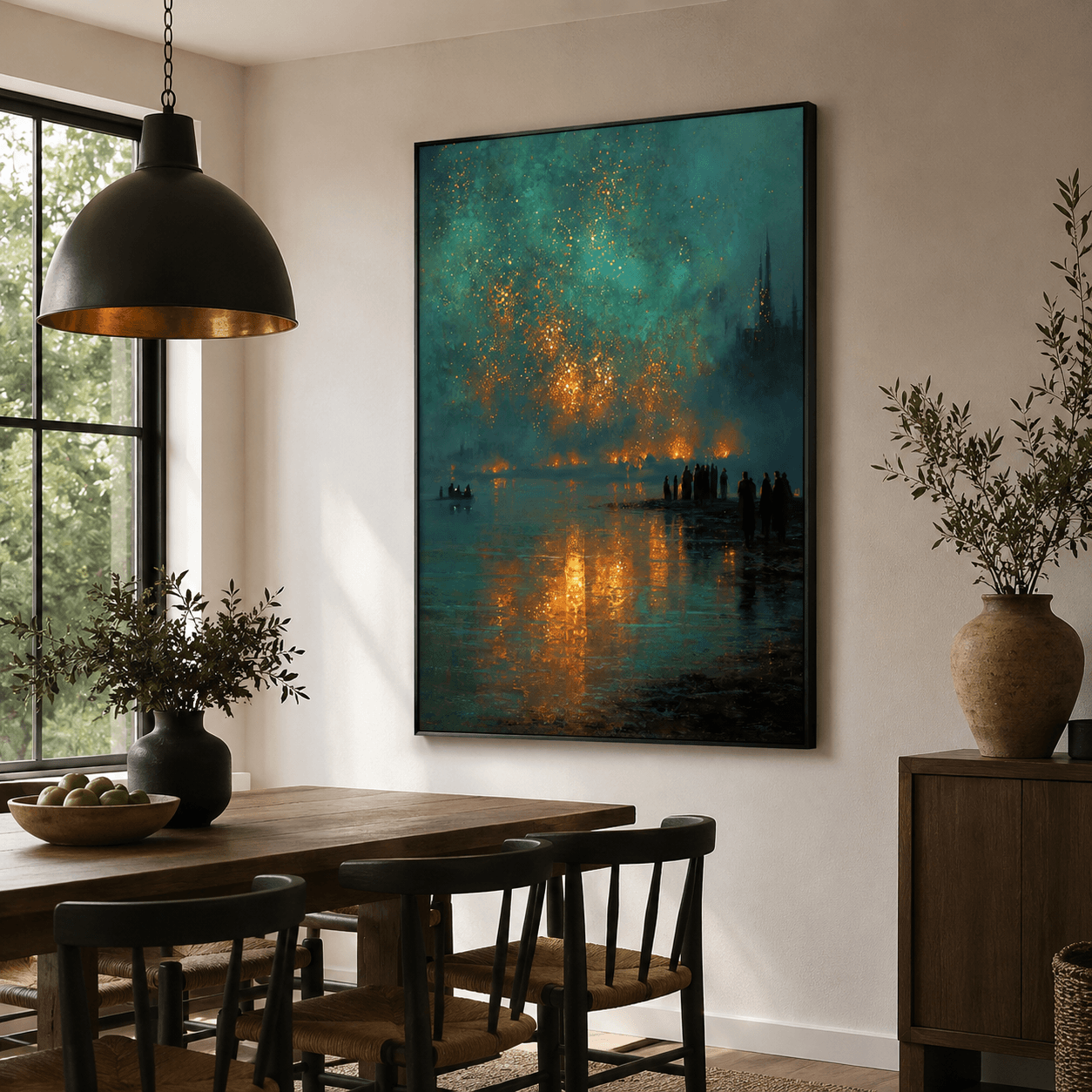 Textured Nocturnal Art | Glowing Depth