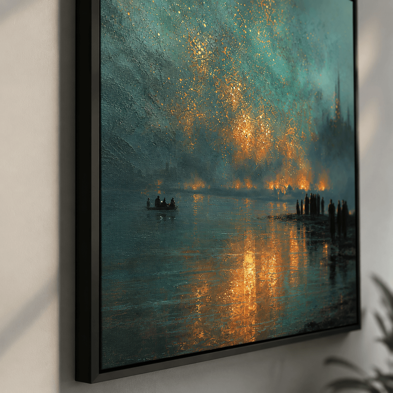 Textured Nocturnal Art | Glowing Depth