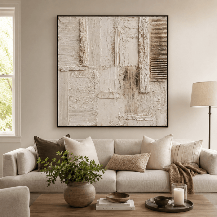 Warm-Tone Textured Art | Sophisticated Calm