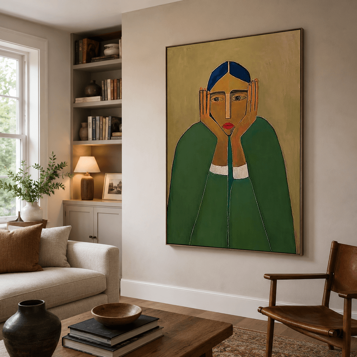 Textured Portrait Opulence | Emerald Gaze