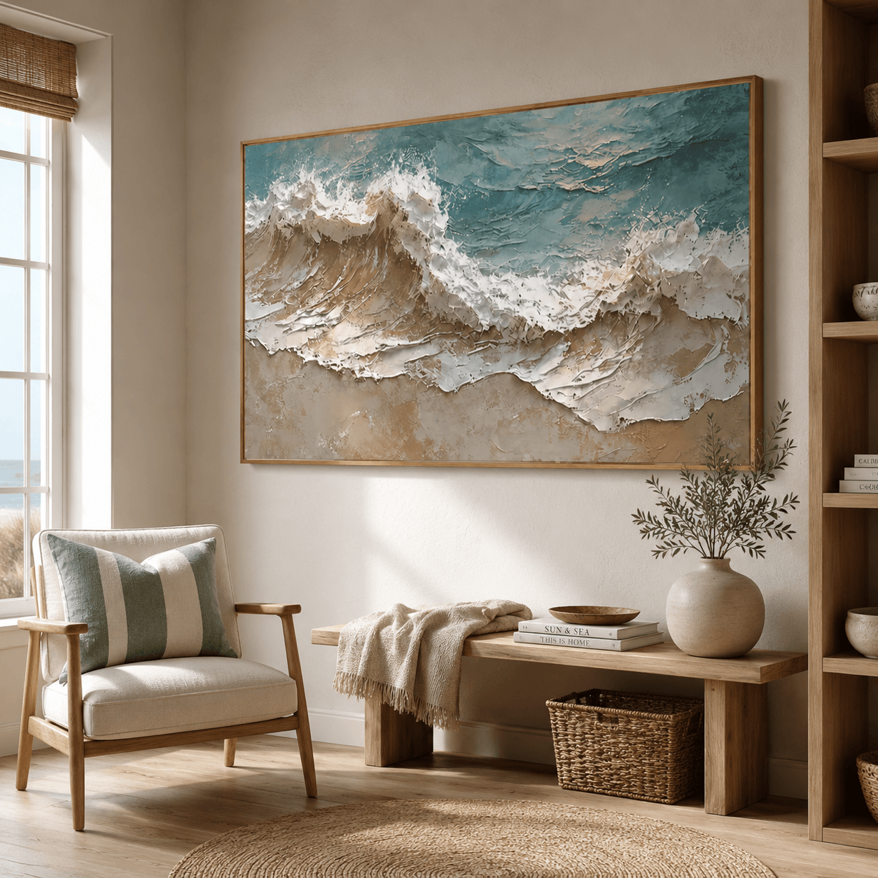 Textured Ocean Opulence | Blue Wave