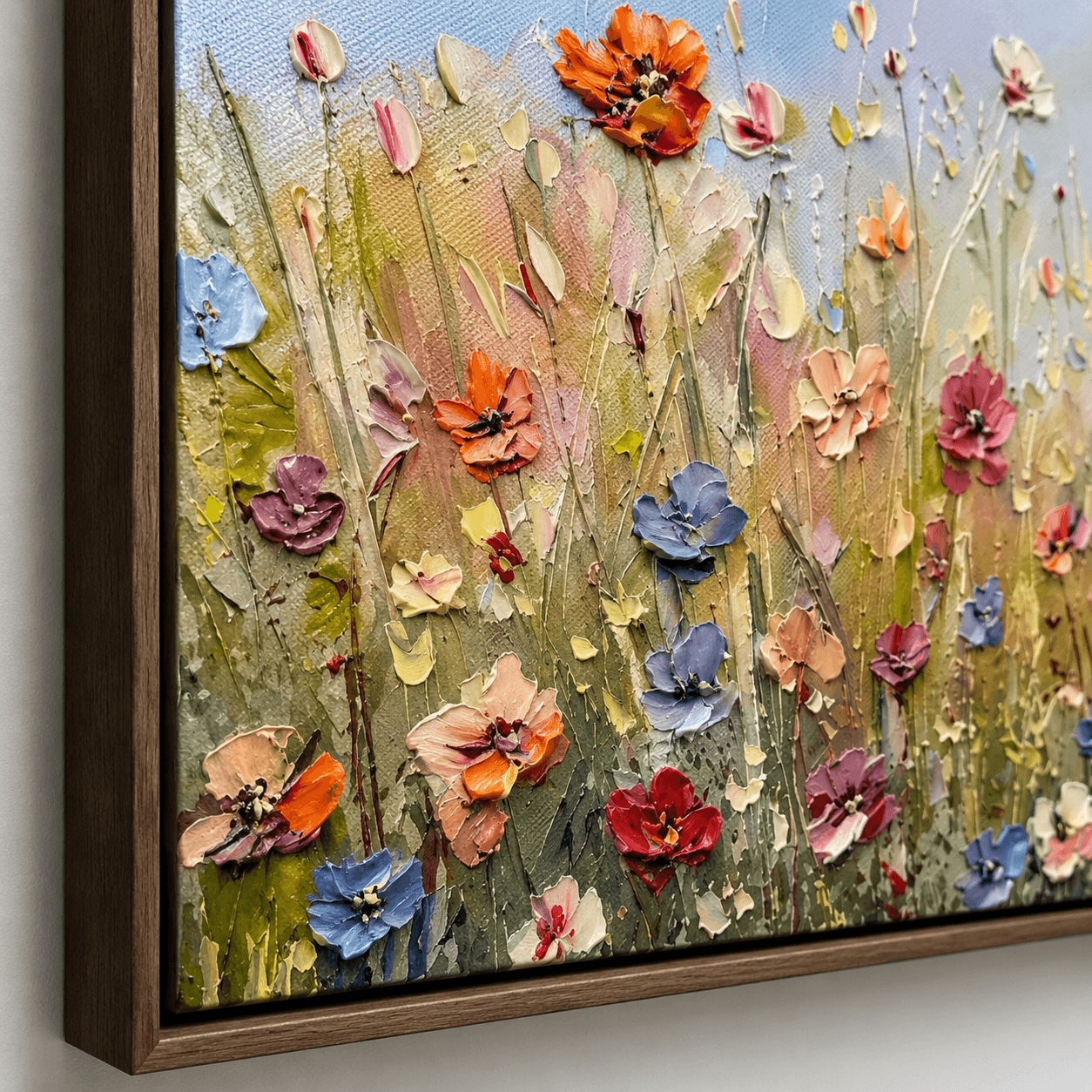 Textured Floral Meadow | Vibrant Petal Hues