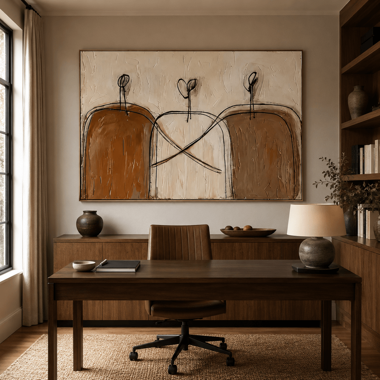 Textured Minimalist Silhouettes | Earth Hues
