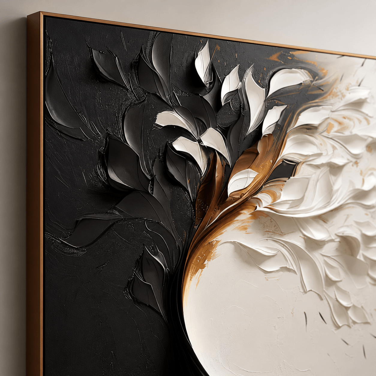 Textured Monochrome Floral | Black White