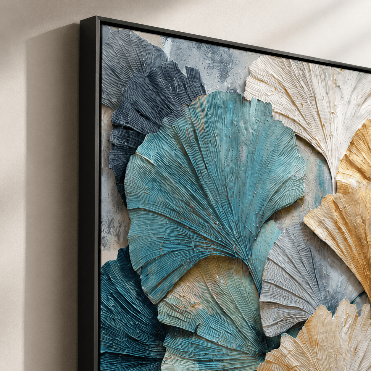 Textured Ginkgo Art | Nature-Inspired Depth