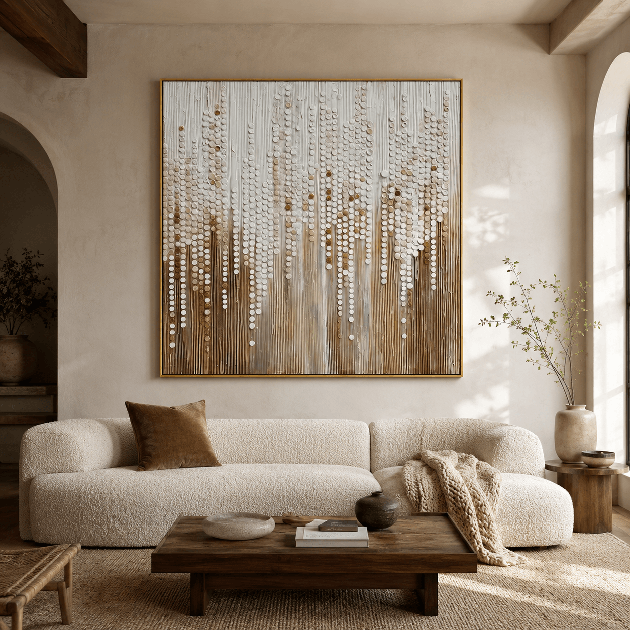 Textured Beaded Art | Elegant Allure