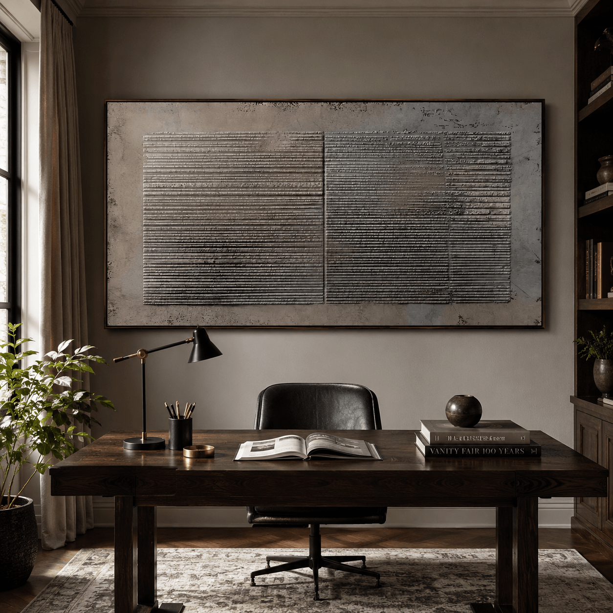 Texturierte lineare Komposition | Elegante Ruhe