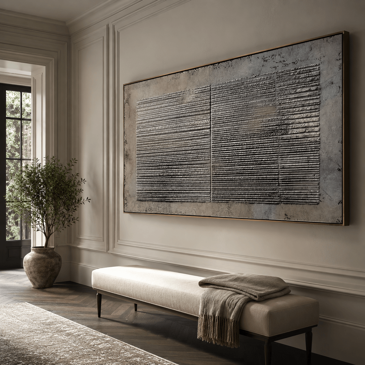 Texturierte lineare Komposition | Elegante Ruhe