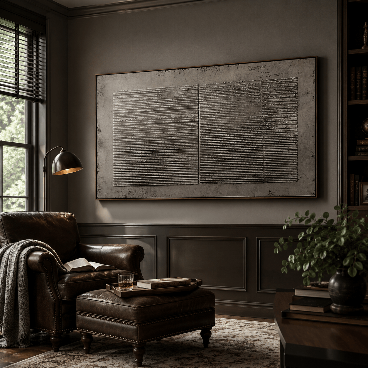 Texturierte lineare Komposition | Elegante Ruhe