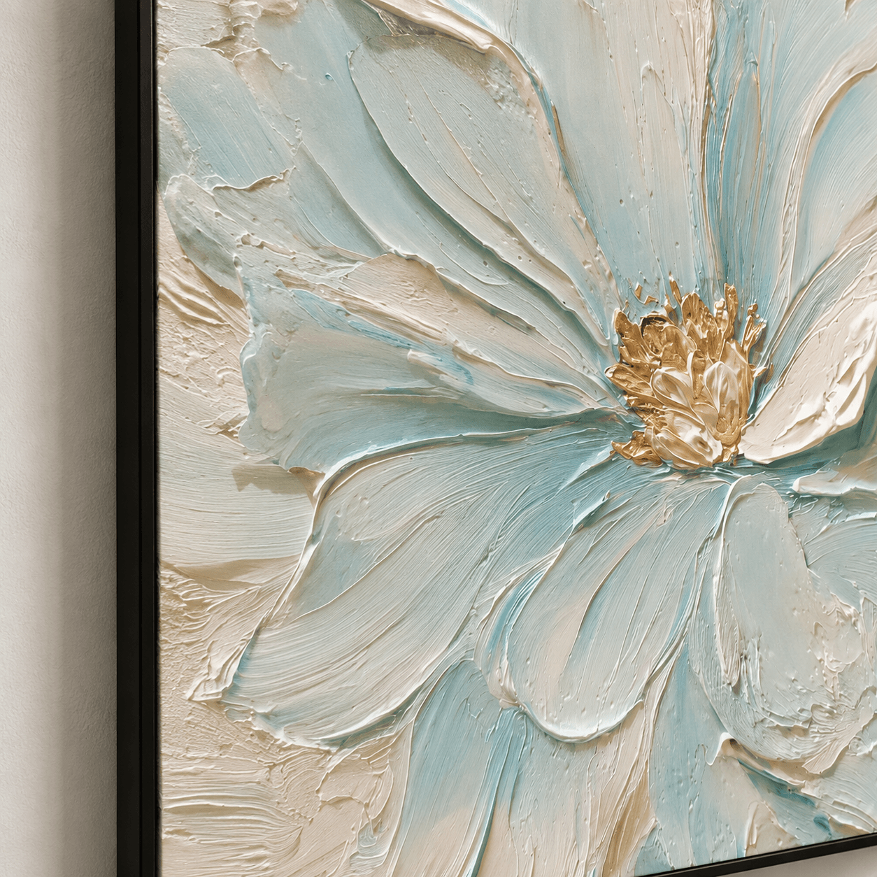 Textured Aqua Blooms | Gilded Core