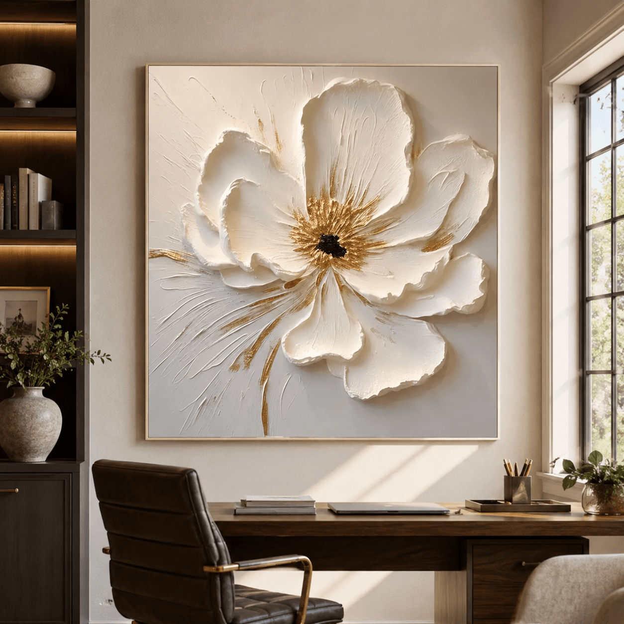 Strukturierte Blumenpracht | Weiße Blüte