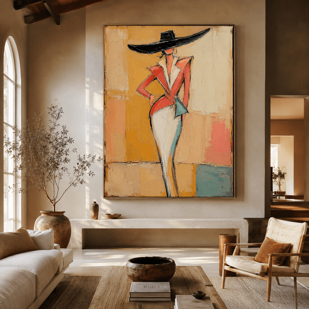 Abstract Art | Wide Hat Elegance