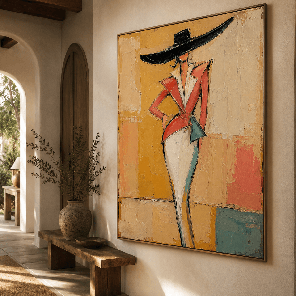 Abstract Art | Wide Hat Elegance