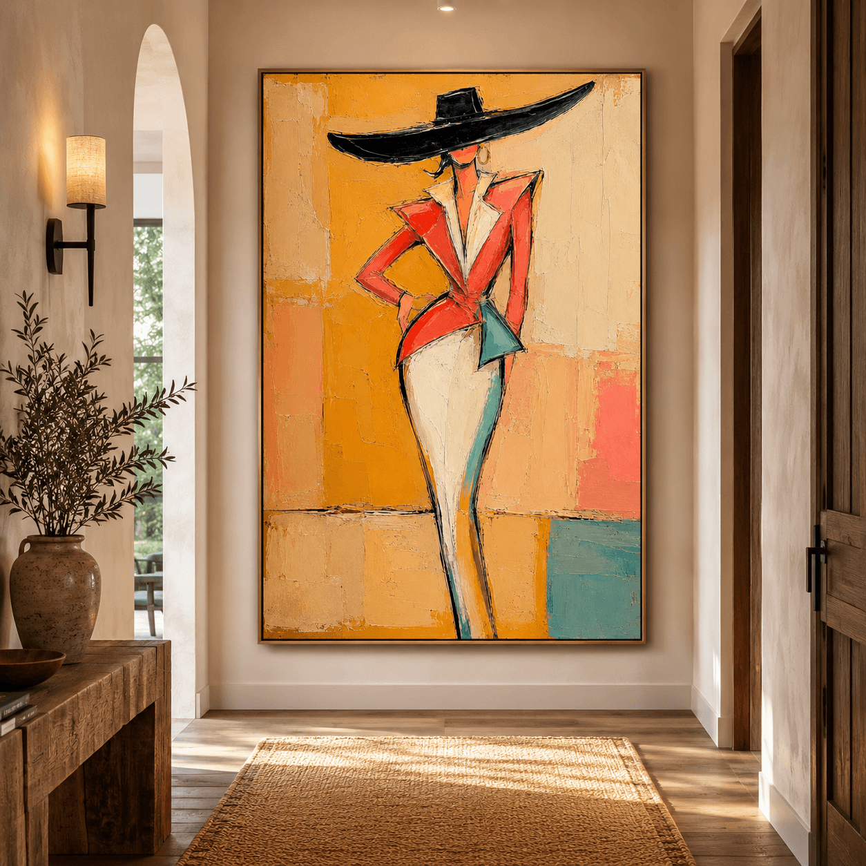 Abstract Art | Wide Hat Elegance