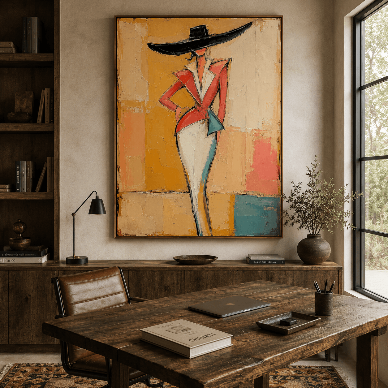 Abstract Art | Wide Hat Elegance