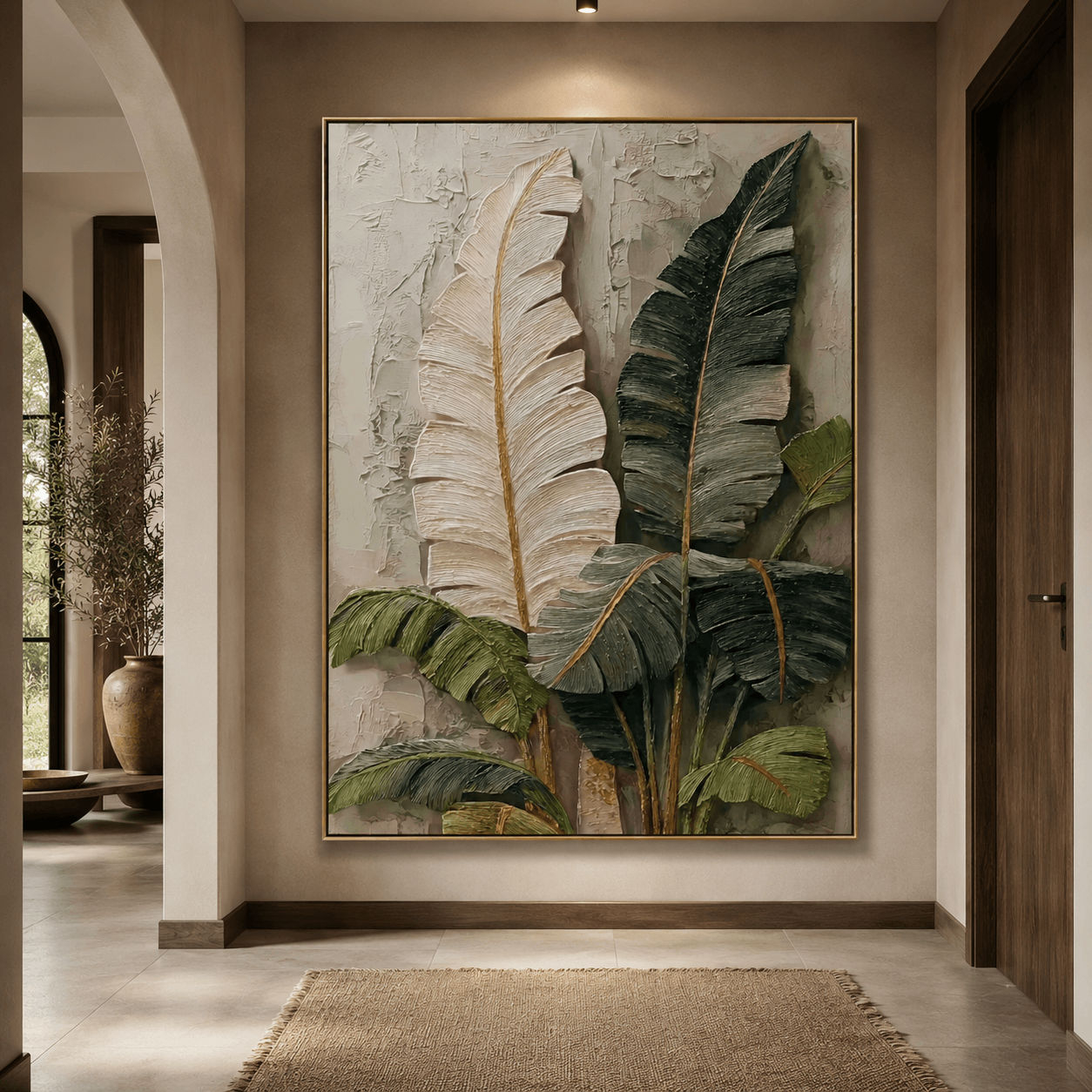 3D-Textured Art | Dual Banana Fronds