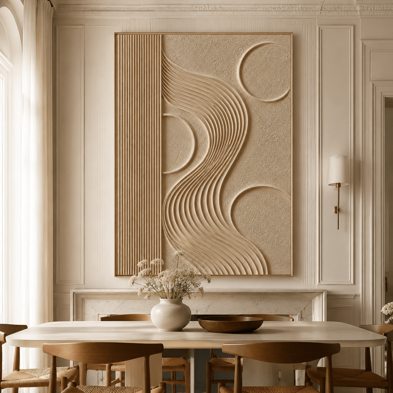 3D-Textured Art | Curved Stream Rhythm