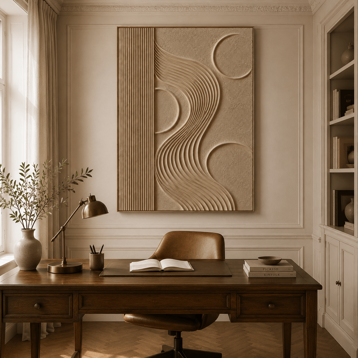 3D-Textured Art | Curved Stream Rhythm
