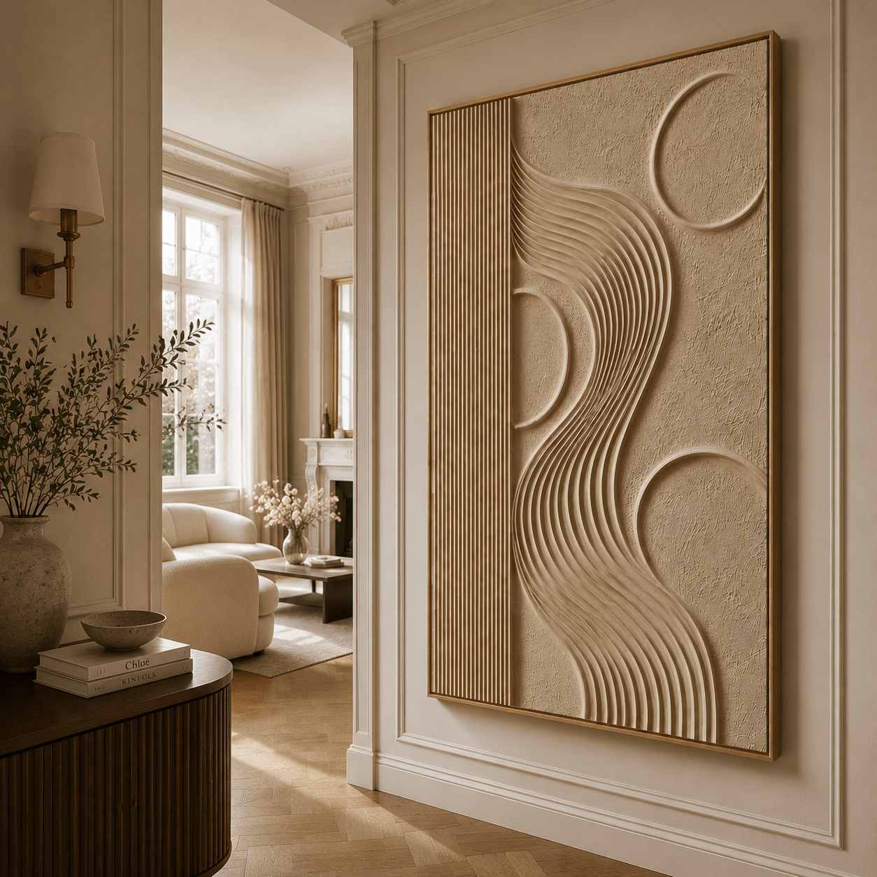 3D-Textured Art | Curved Stream Rhythm