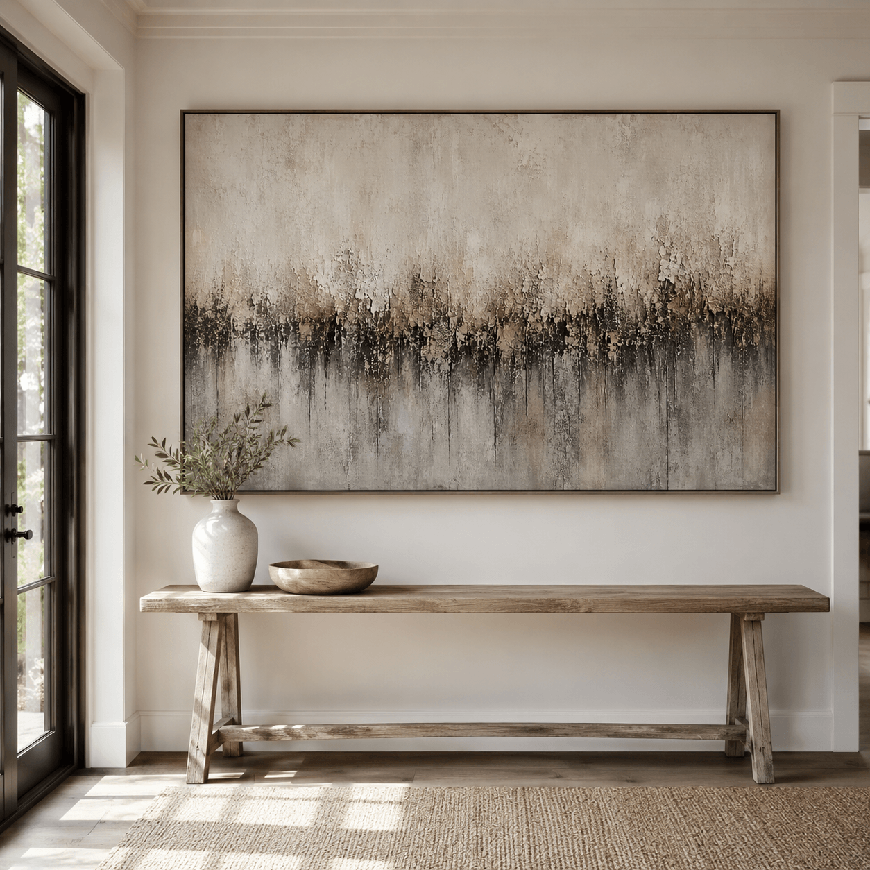 Neutrale geometrische Kunst | Strukturierte Eleganz