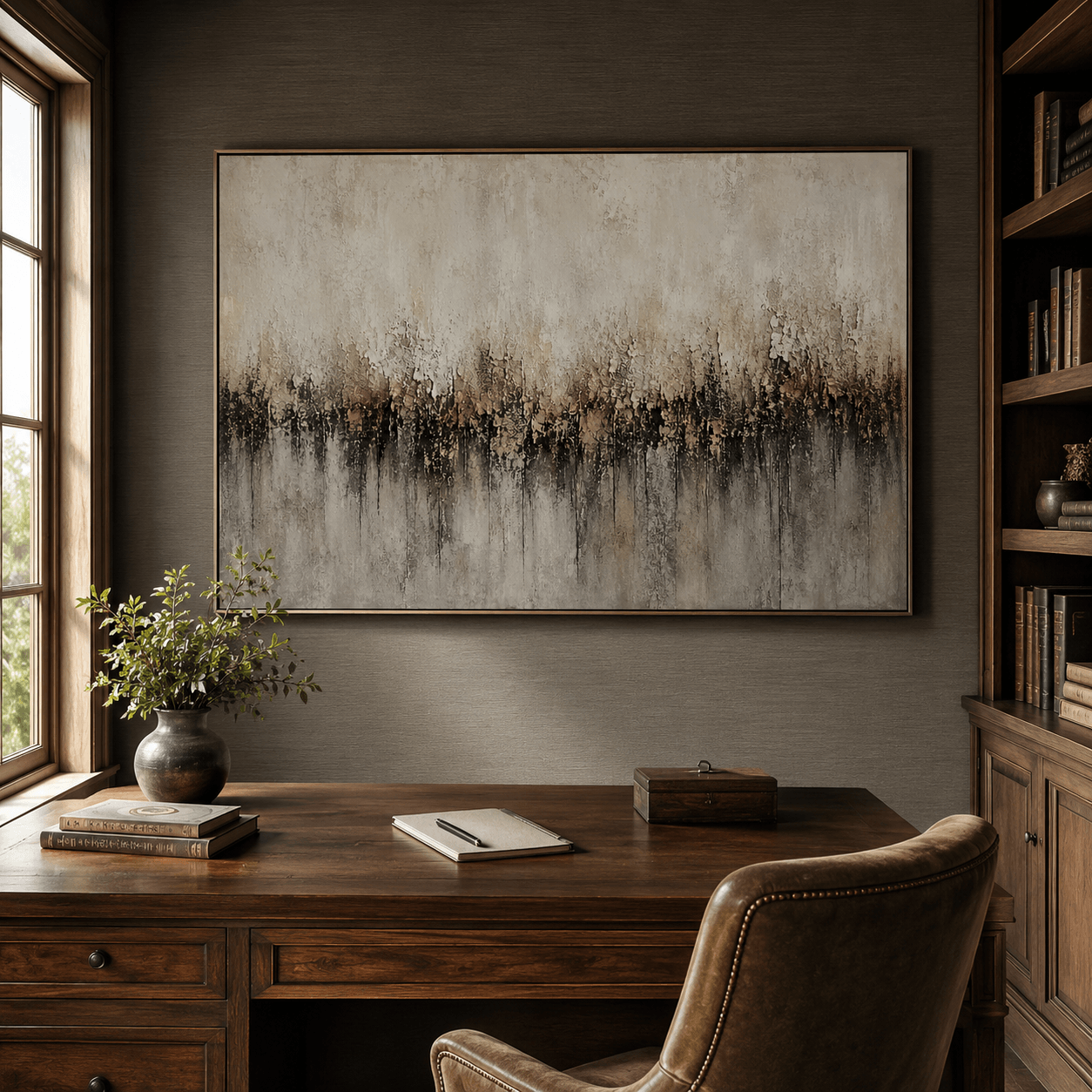 Neutrale geometrische Kunst | Strukturierte Eleganz